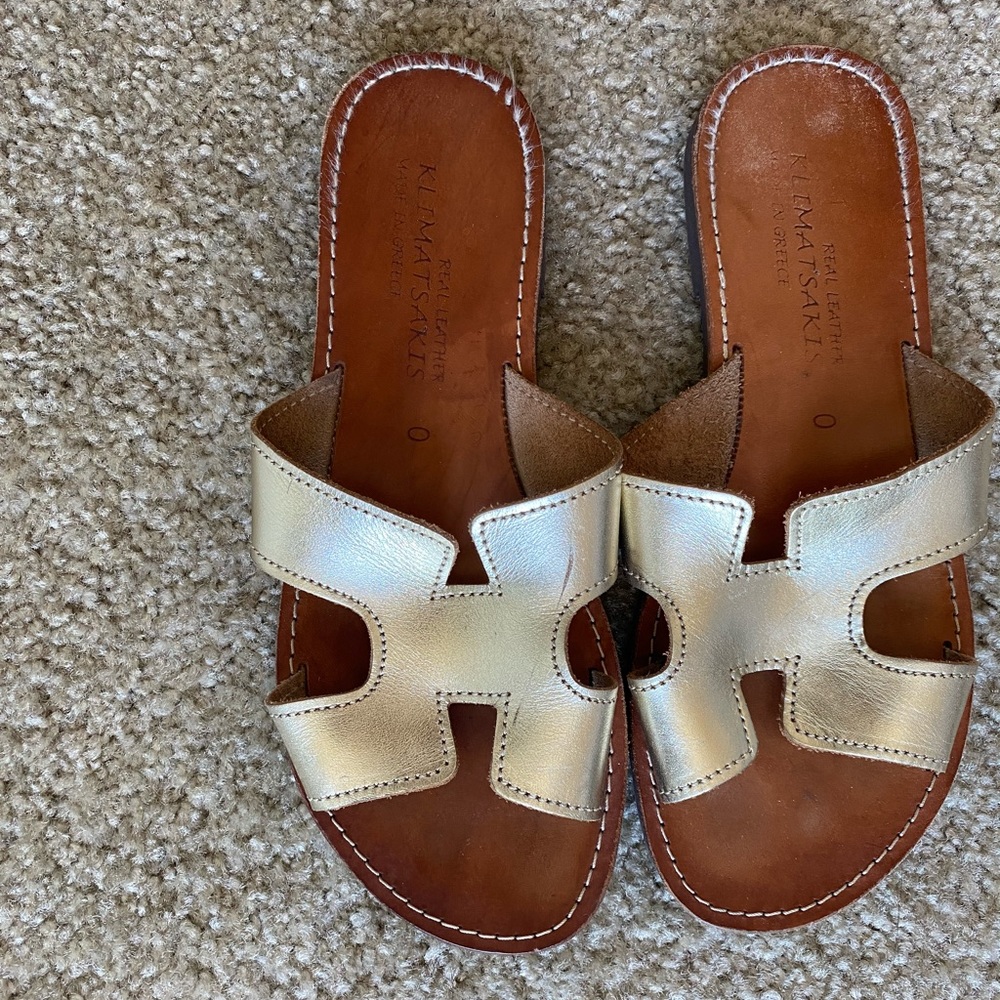 Klimatsakis Real Leather Sandal Womens Size